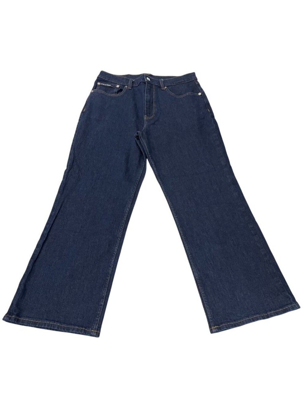 Calvin Klein High Rise Bootcut Jeans 30 Blue Denim Streetwear Western Minimalist